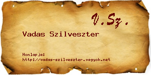 Vadas Szilveszter névjegykártya